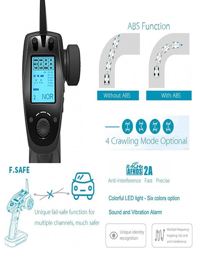 HOBBYMATE Flysky FS GT5 RC Transmitter with FS BS6 Gyro Receiver, 2.4Ghz 6 Channels RC Car Radio Transmitter and Receiver [F.Safe Out of Control Protect, ABS Setting, AFHDS 2A] - Image 2